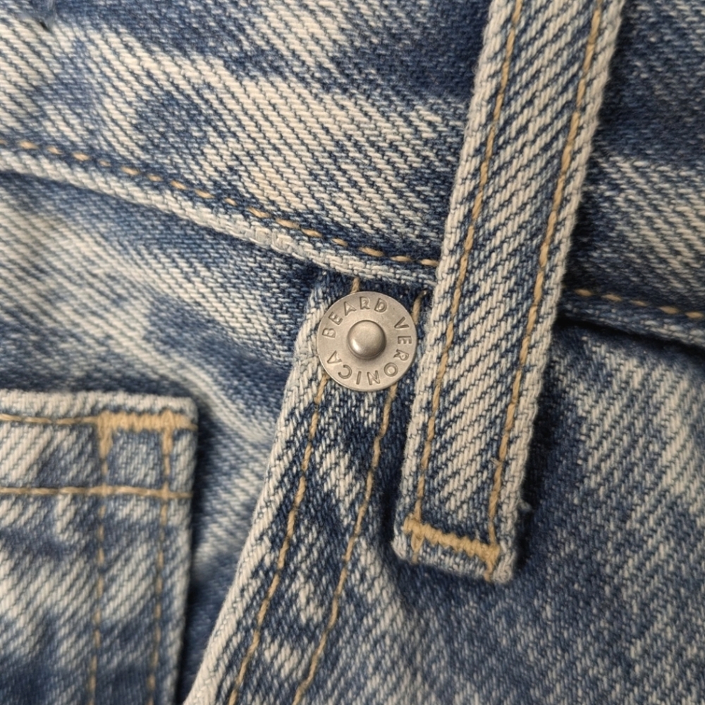 Veronica Beard Carly Kick Flare Jeans 100% Cotton Pebble Stone Blue 14/32 NWT - Picture 14 of 17
